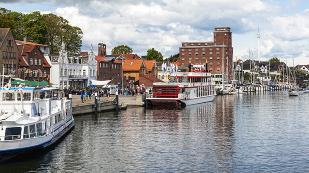 Museumshafen i Kappeln tæt på sommerhusene i Tyskland