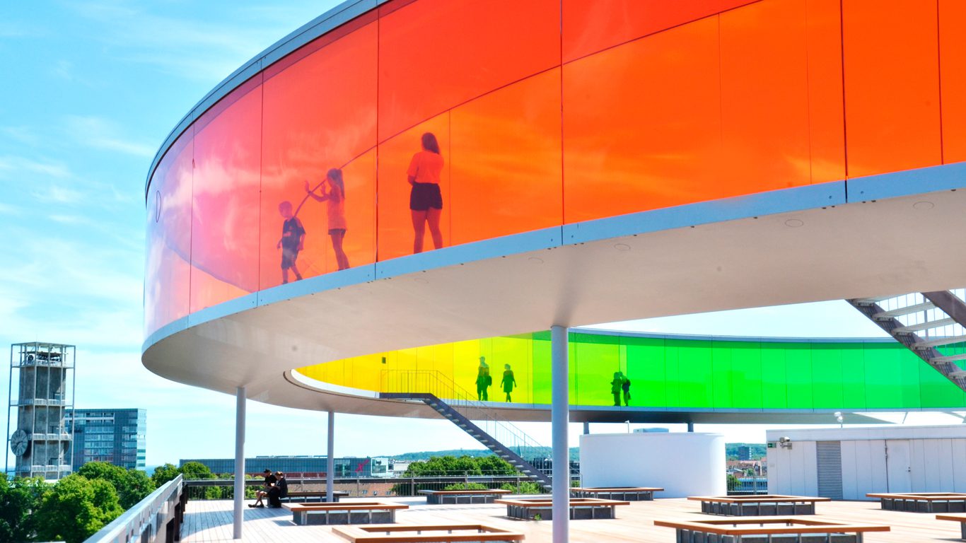 Den populære panorama regnbue på Aros Kunstmuseum