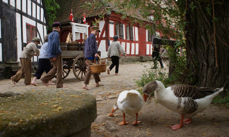 Børn i Den Gamle By i Aarhus