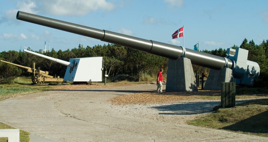 Kanonerne ved bunkermuseet i Hanstholm