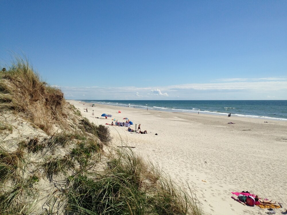 Den dejlige strand nær luksushus 311 ved Vestjylland.