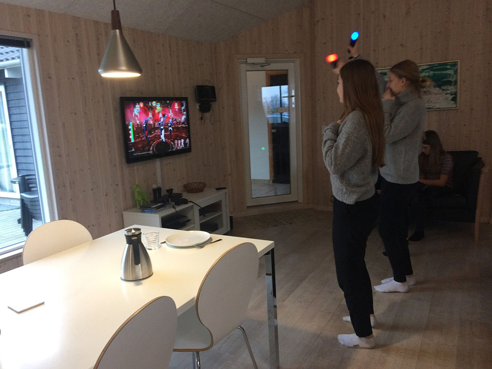 Dyst i sommerhusets aktivitetsrum, når I besøger luksushus nr. 316 i Fyn og øer.