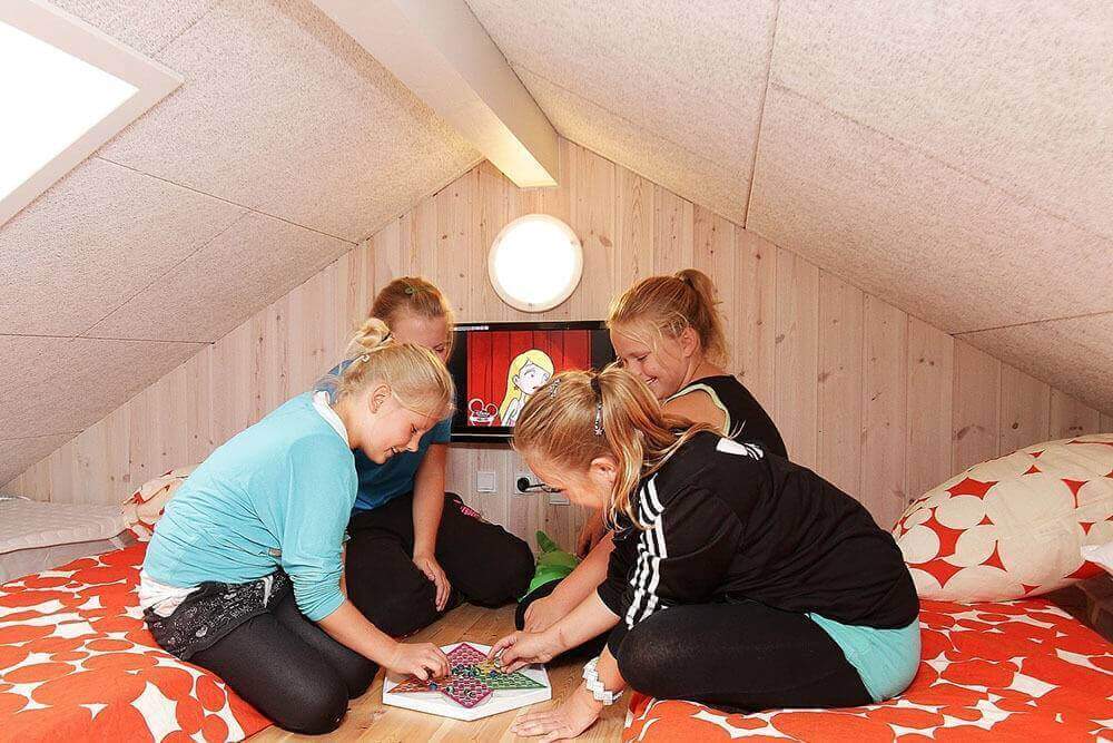 Nogle af de 14 sovepladser findes på hemsen i luksushus nr. 327