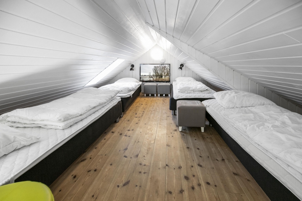 Nogle af de 20 sovepladser findes på hemsen i luksushus nr. 332