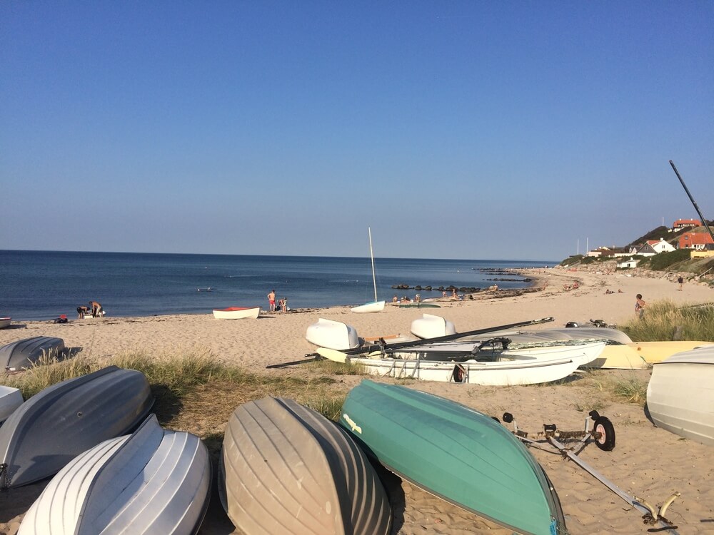 Den dejlige strand nær luksushus 339 ved Nordsjælland.