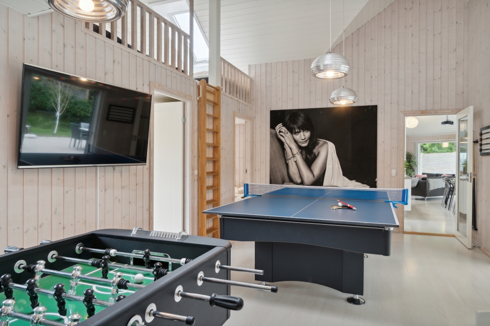 Luksushus 339 til 16 personer byder på et stort aktivitetsrum med bl.a. billard og dart