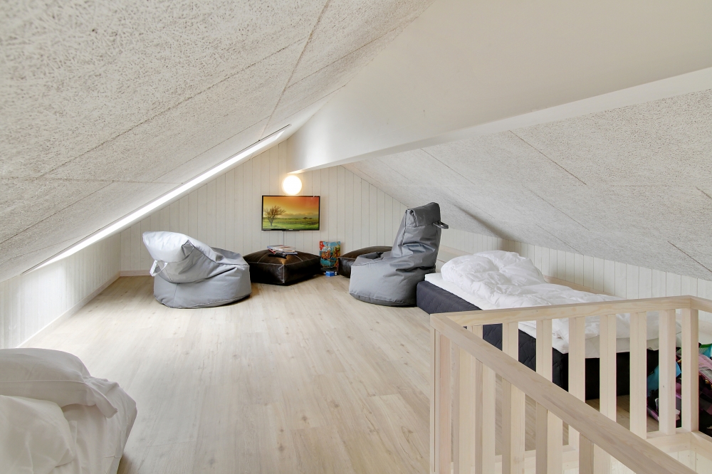 Nogle af de 20 sovepladser findes på hemsen i luksushus nr. 348