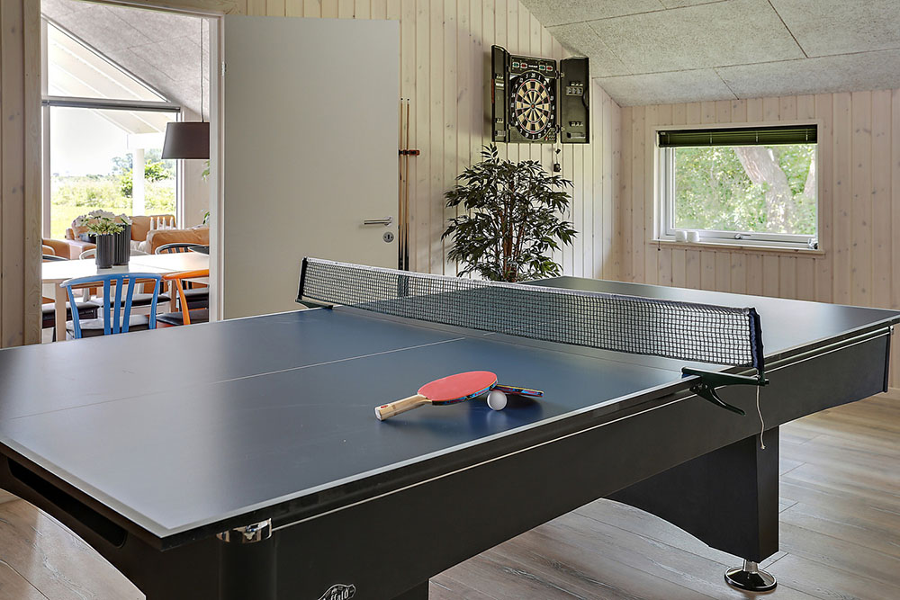 Luksushus 349 til 14 personer byder på et stort aktivitetsrum med bl.a. billard og dart