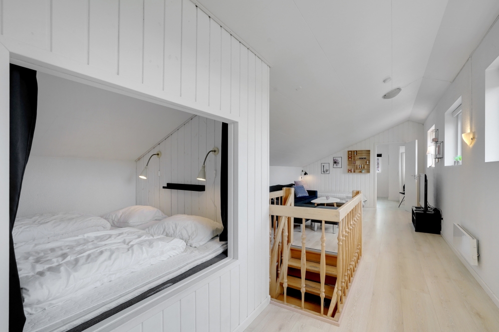Soveværelse I luksushus nr. 373 i Limfjorden