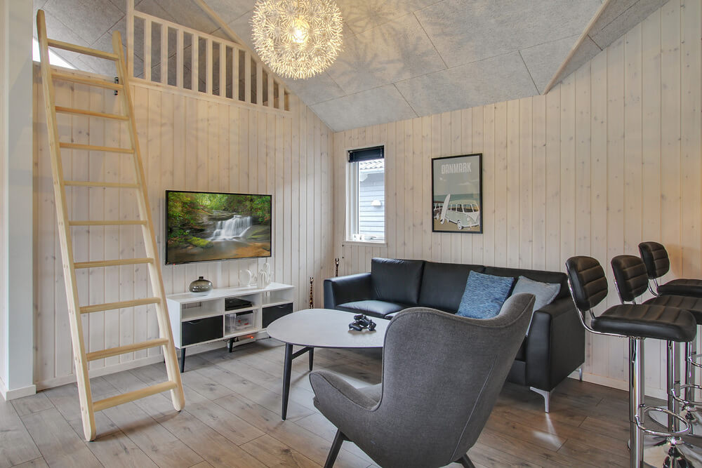 Dyst i sommerhusets aktivitetsrum, når I besøger luksushus nr. 409 i Vestjylland.