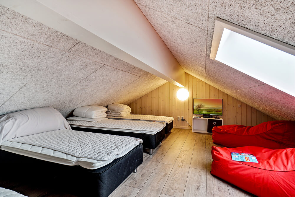 Nogle af de 16 sovepladser findes på hemsen i luksushus nr. 425