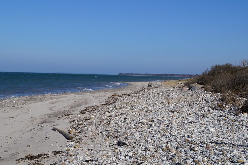 Den dejlige strand nær luksushus 424 ved Fyn og øer.