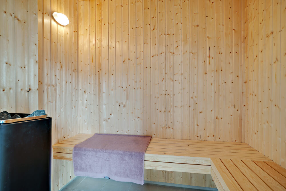 Nyd varmen i saunaen i luksushus nr. 439 til 24 personer