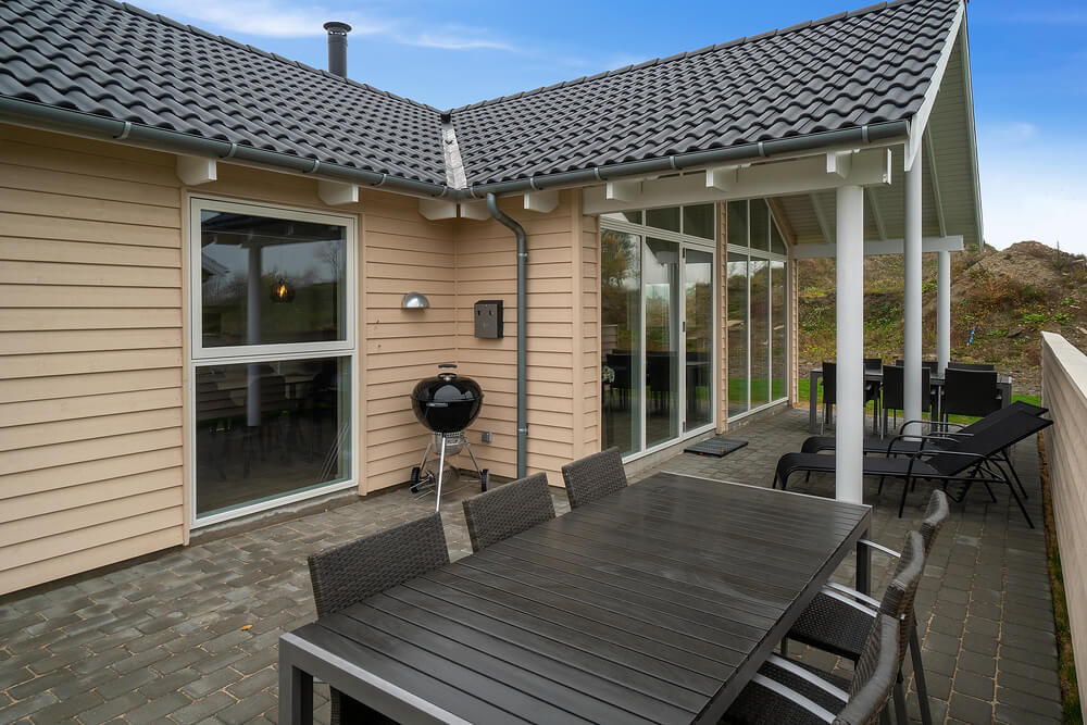 Luksushus nr. 719 har en dejlig terrasse med gode havemøbler til 10 personer.