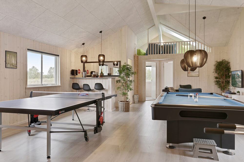 Ud over de mange timer, man kan bruge i husets pool-afdeling, så byder luksushus 432 også på billard/bordtennis og dart