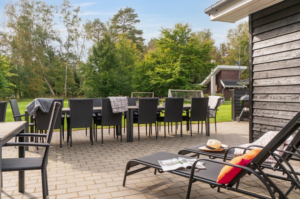 Stor terrasse ved luksushus nr. 434 i Nordsjælland.