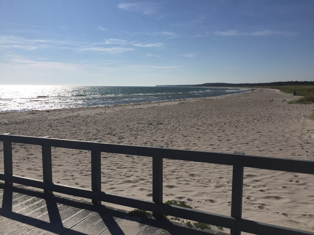 Den dejlige strand nær luksushus 472 ved Østjylland.