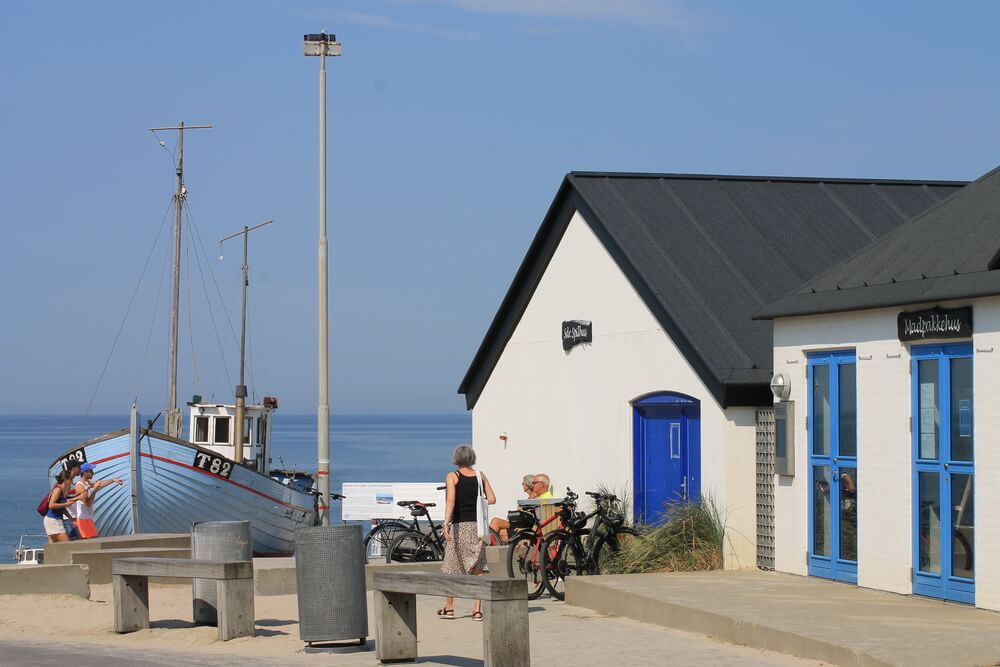 Den dejlige strand nær luksushus 476 ved Nordjylland.