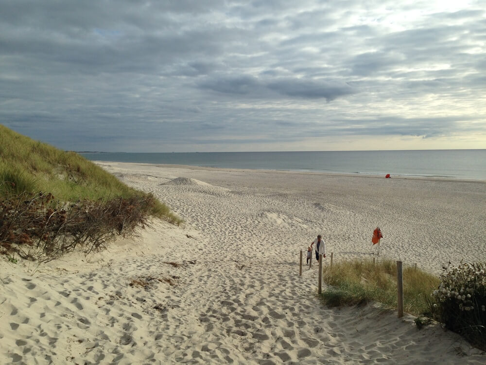 Den dejlige strand nær luksushus 486 ved Vestjylland.
