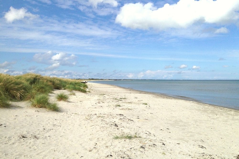 Den dejlige strand nær luksushus 500 ved Nordjylland.