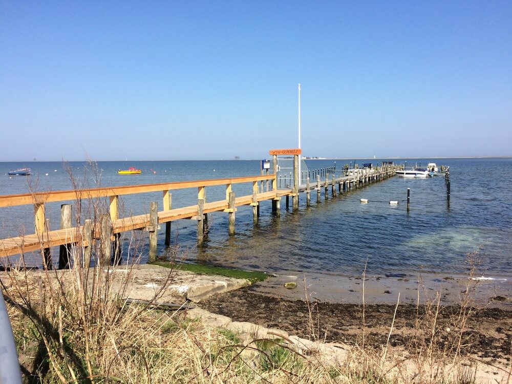 Den dejlige strand nær luksushus 730 ved Tyskland.