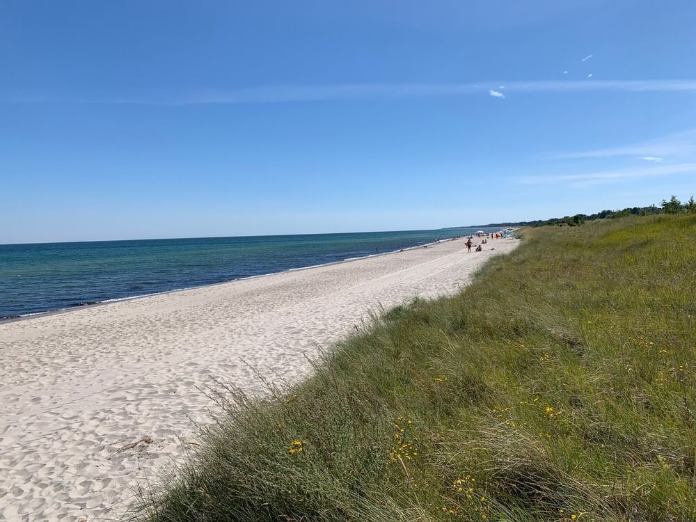Den dejlige strand nær luksushus 509 ved Lolland/Falster/Møn.