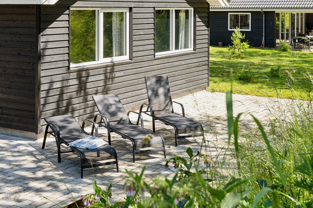 Stor terrasse ved luksushus nr. 502 i Lolland/Falster/Møn.