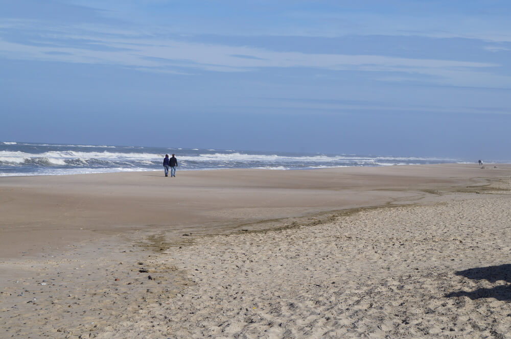 Den dejlige strand nær luksushus 528 ved Vestjylland.