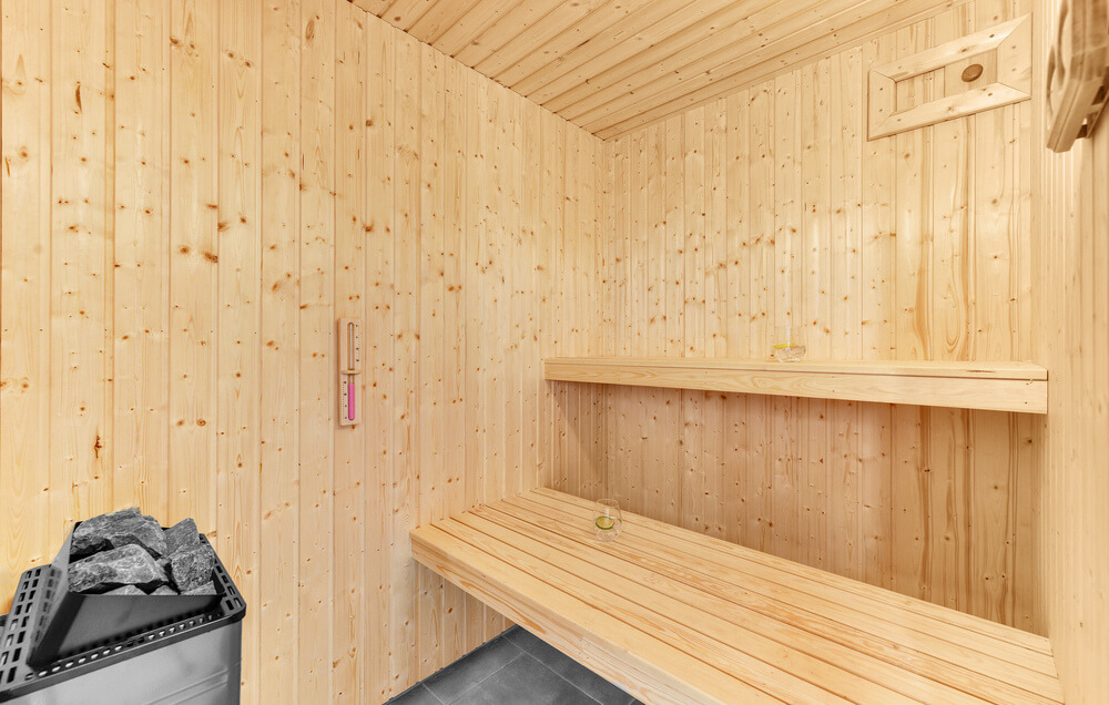 Luksushus nr. 539 er blandt andet udstyrret med en dejlig sauna.