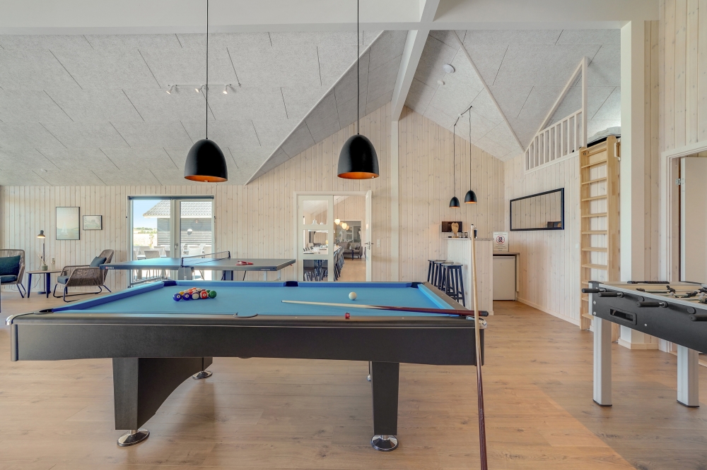 Ud over de mange timer, man kan bruge i husets pool-afdeling, så byder luksushus 542 også på billard/bordtennis og dart