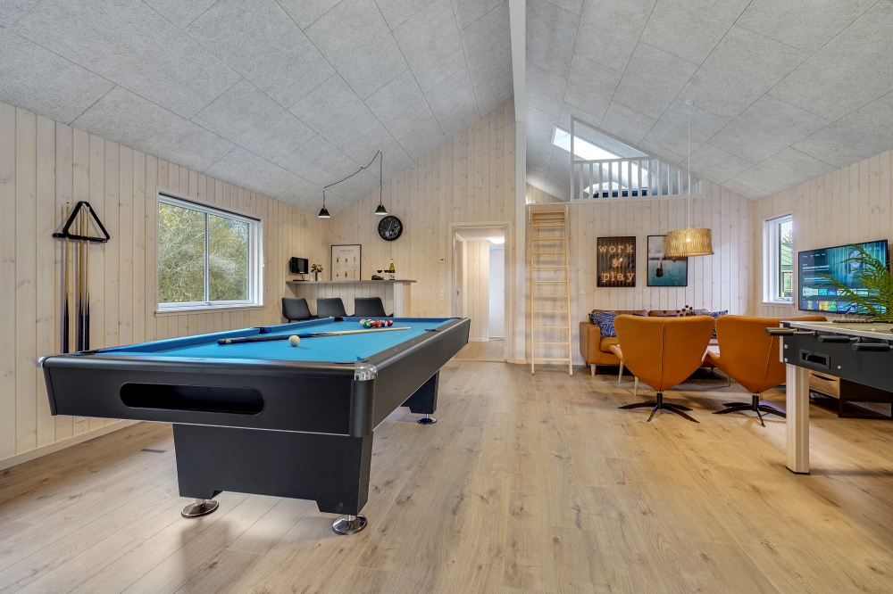 Ud over de mange timer, man kan bruge i husets pool-afdeling, så byder luksushus 568 også på billard/bordtennis og dart