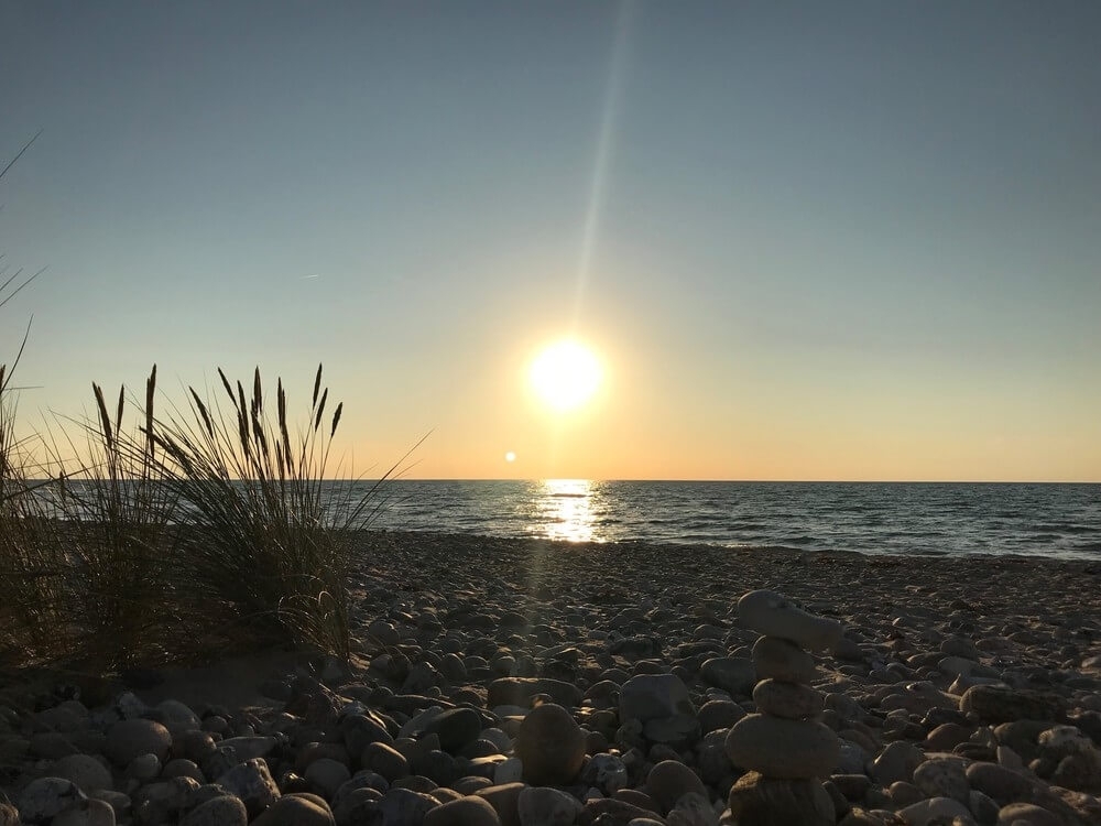 Den dejlige strand nær luksushus 582 ved Nordsjælland.