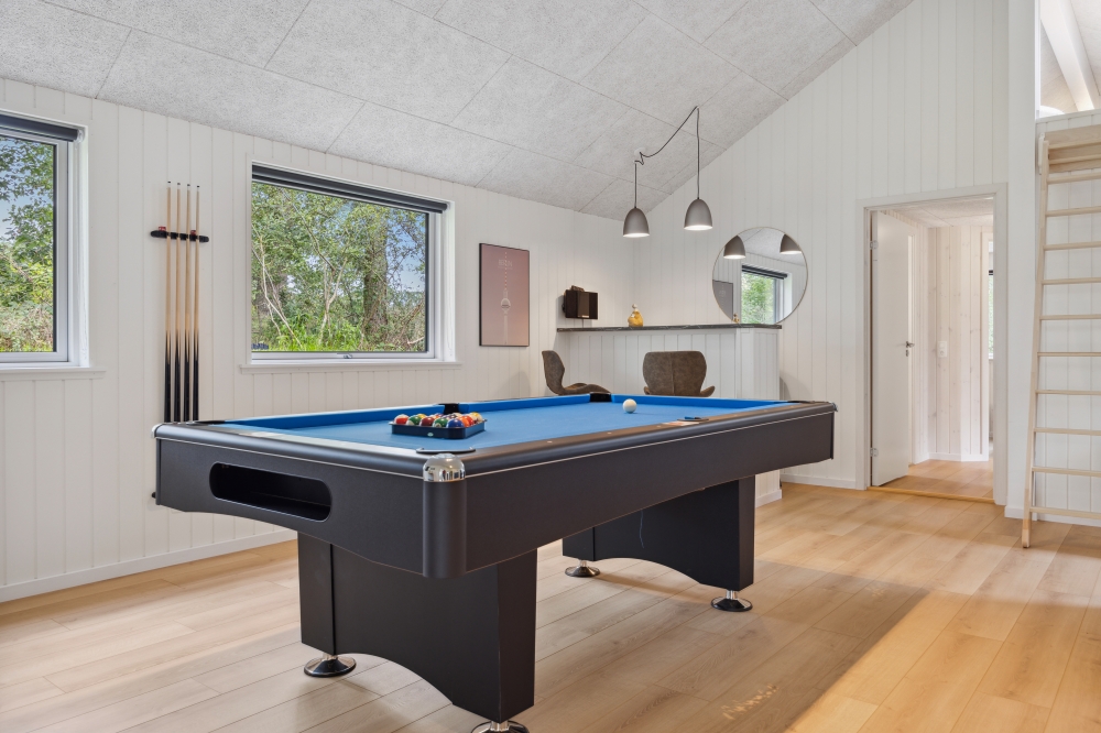 Ud over de mange timer, man kan bruge i husets pool-afdeling, så byder luksushus 757 også på billard/bordtennis og dart