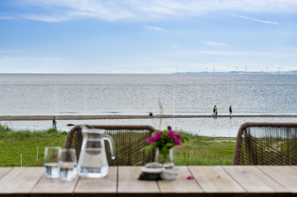 Stor terrasse ved luksushus nr. 606 i Østjylland.