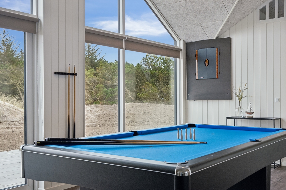 Ud over de mange timer, man kan bruge i husets pool-afdeling, så byder luksushus 610 også på billard/bordtennis og dart