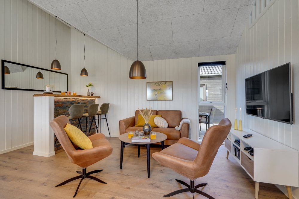 Dyst i sommerhusets aktivitetsrum, når I besøger luksushus nr. 622 i Bornholm.