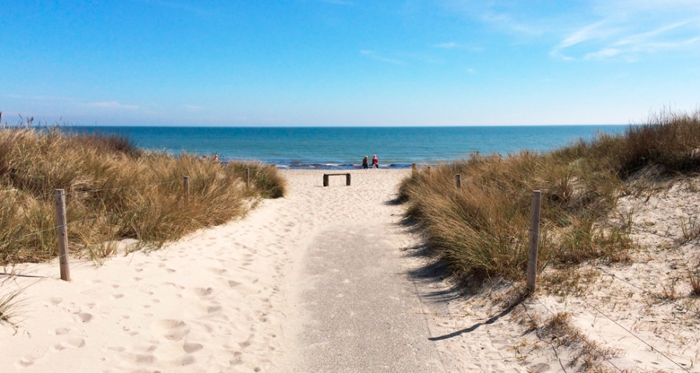 Stranden nær luksushus nr. 626.