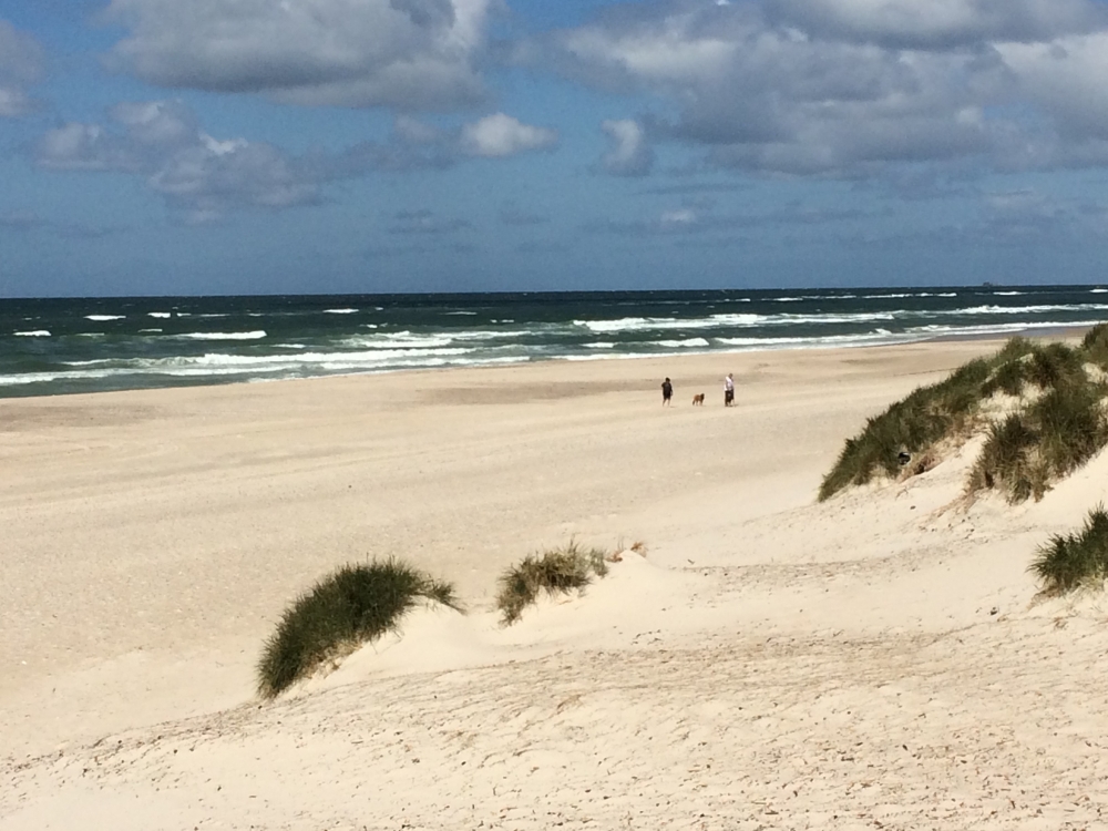 Den dejlige strand nær luksushus 627 ved Vestjylland.