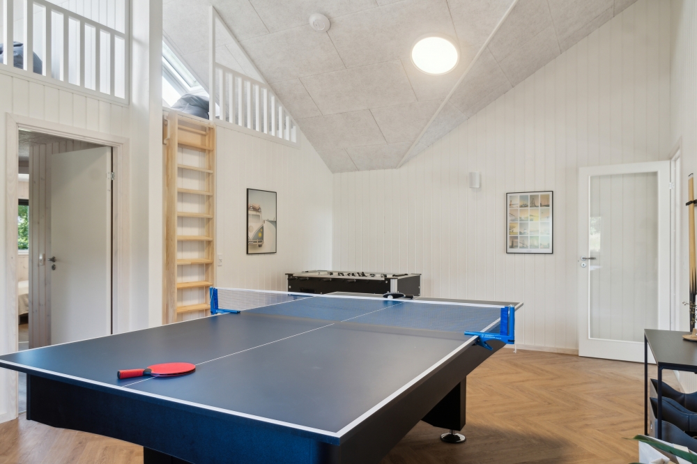 Luksushus 640 til 14 personer byder på et stort aktivitetsrum med bl.a. billard og dart