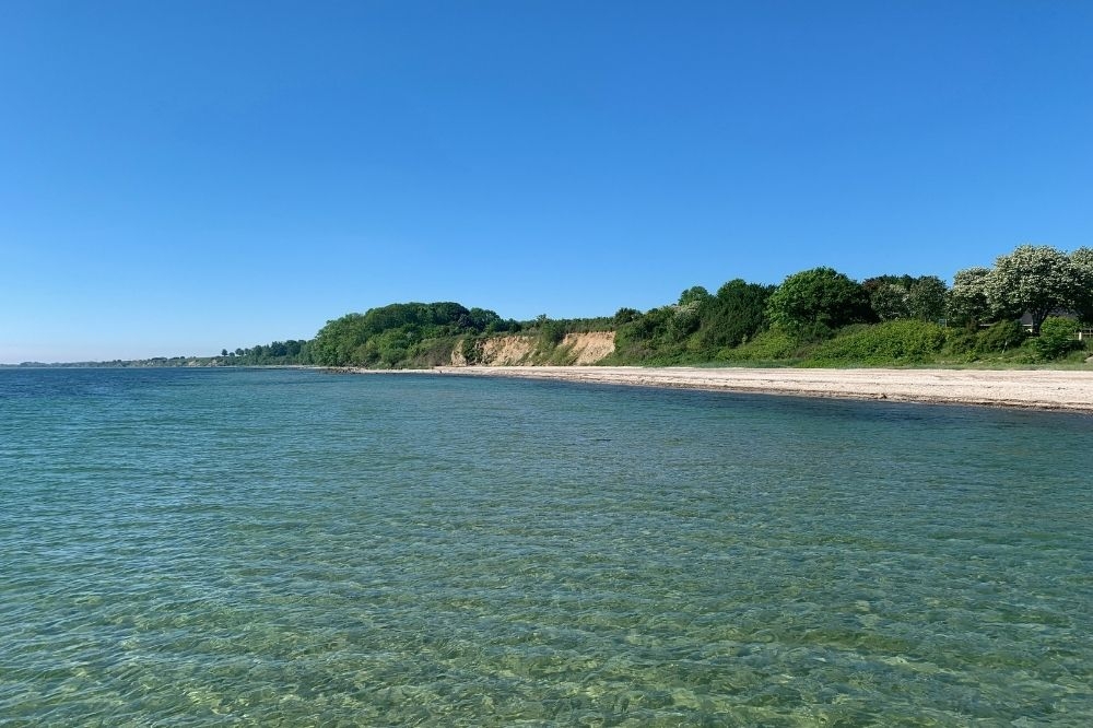 Den dejlige strand nær luksushus 657 ved Sydjylland.