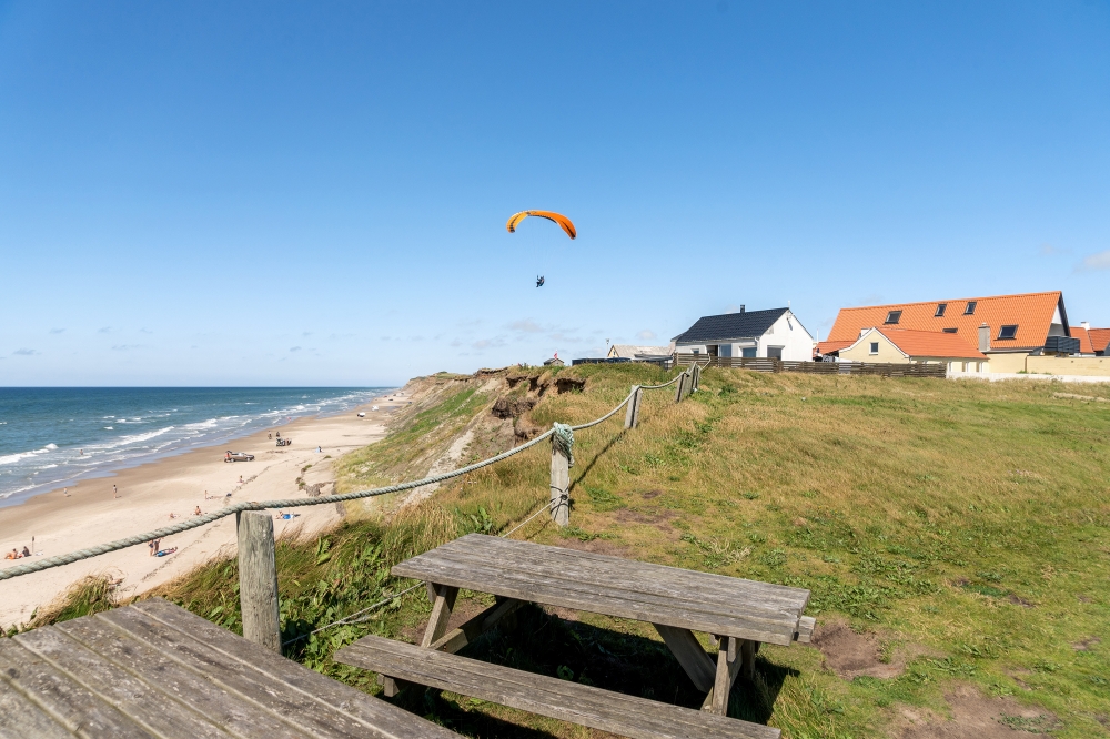 Den dejlige strand nær luksushus 192 ved Nordjylland.