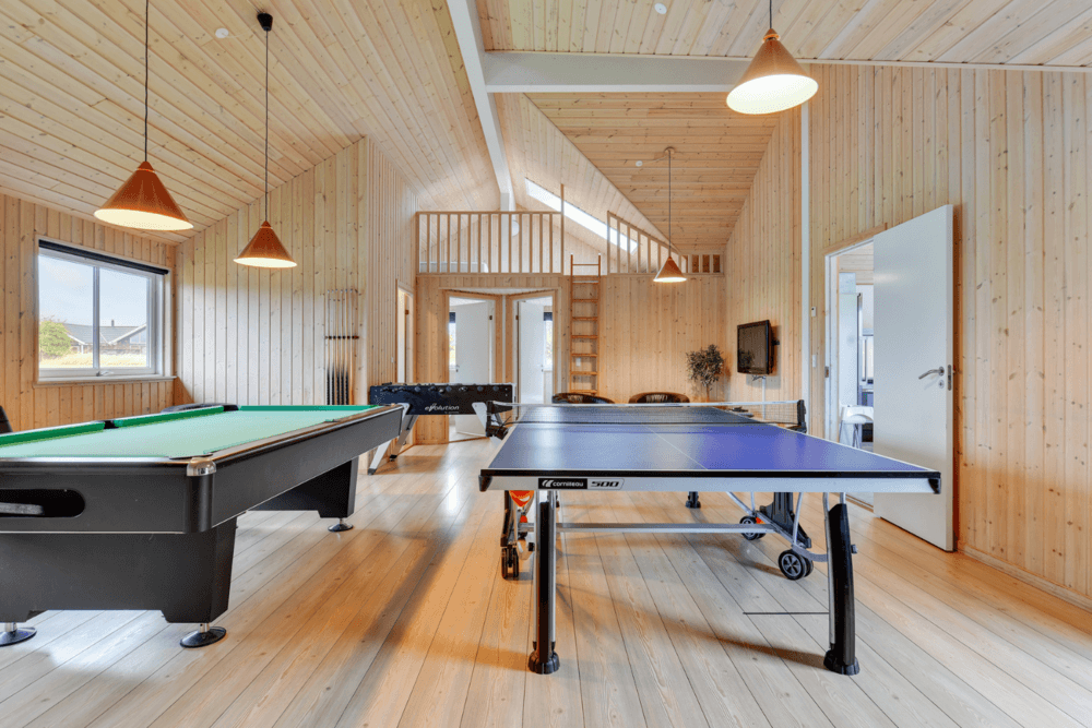 Ud over de mange timer, man kan bruge i husets pool-afdeling, så byder luksushus 231 også på billard/bordtennis og dart