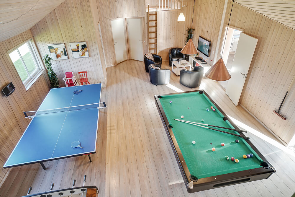 Ud over de mange timer, man kan bruge i husets pool-afdeling, så byder luksushus 237 også på billard/bordtennis og dart
