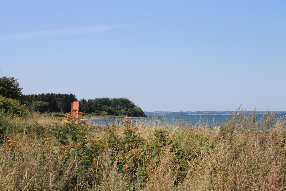 Den dejlige strand nær luksushus 280 ved Sydjylland.