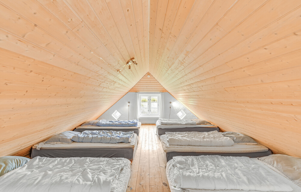 Nogle af de 22 sovepladser findes på hemsen i luksushus nr. 145