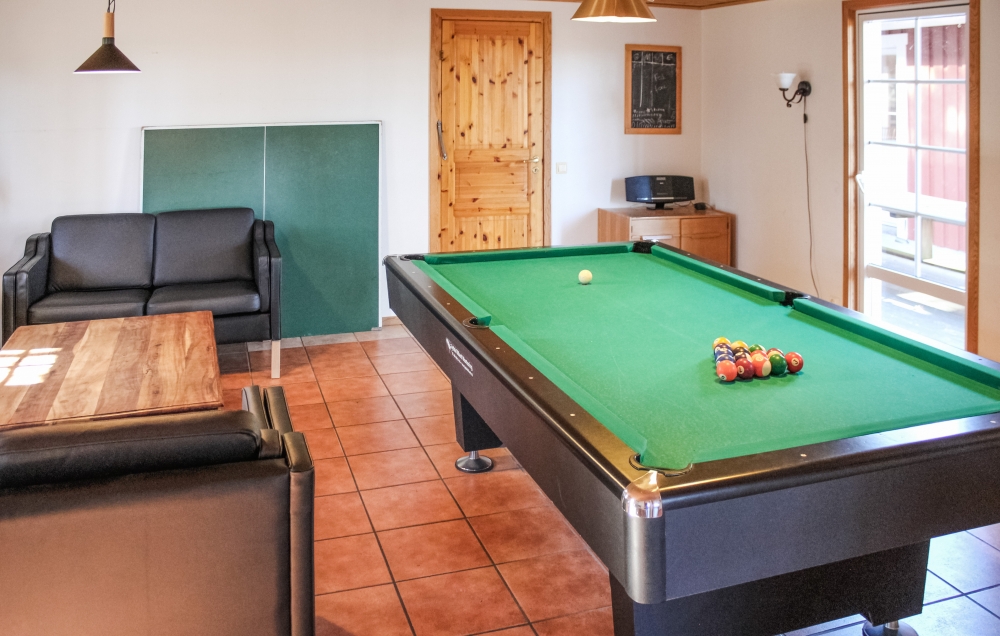 Ud over de mange timer, man kan bruge i husets pool-afdeling, så byder luksushus 84 også på billard/bordtennis og dart