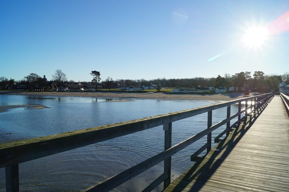 Stranden nær luksushus nr. 244.