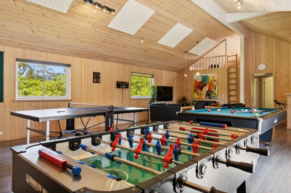 Ud over de mange timer, man kan bruge i husets pool-afdeling, så byder luksushus 261 også på billard/bordtennis og dart
