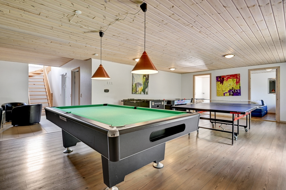 Ud over de mange timer, man kan bruge i husets pool-afdeling, så byder luksushus 247 også på billard/bordtennis og dart