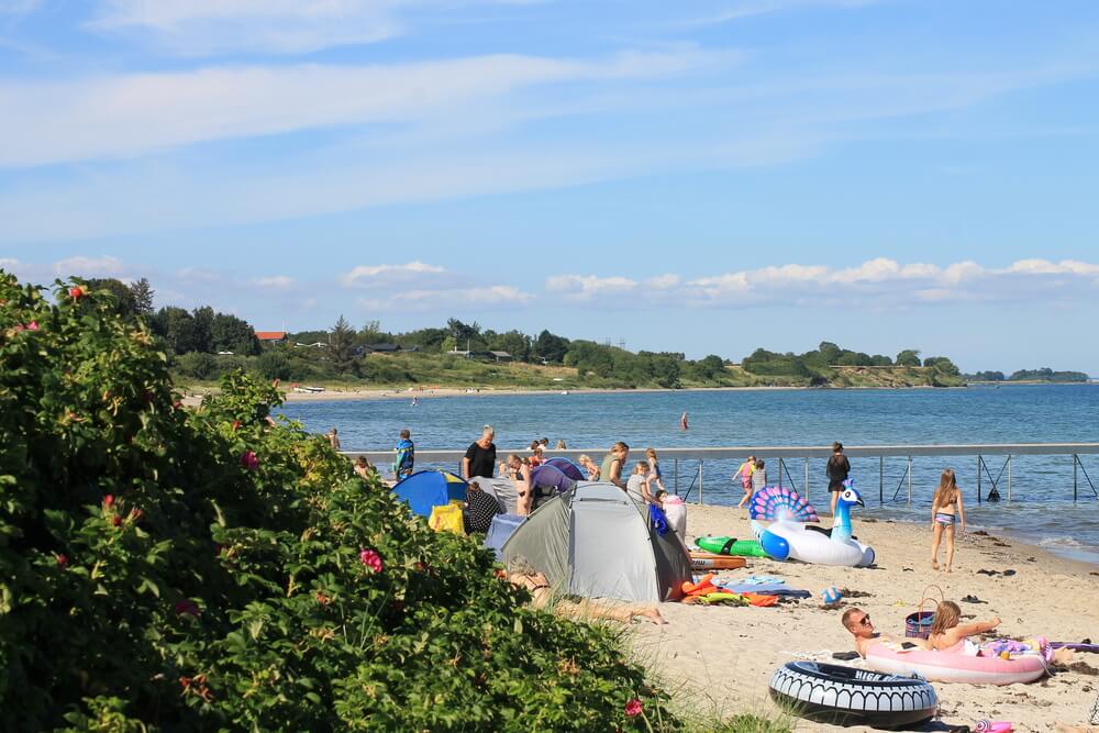 Stranden nær luksushus nr. 302.